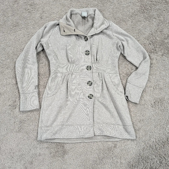 Avalanche Penelope Coat Knit Button front coat tan size Medium - Picture 1 of 9
